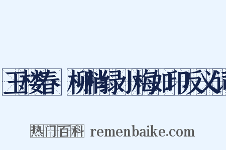 玉楼春·柳梢绿小梅如印反义词是什么意思的图片